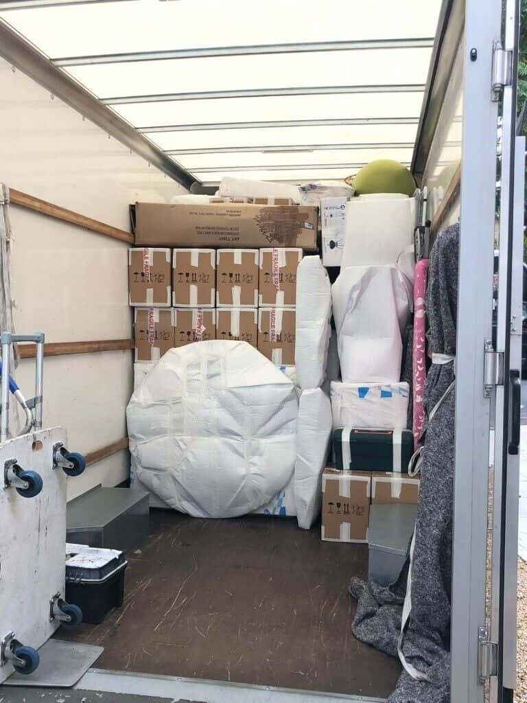 man packing